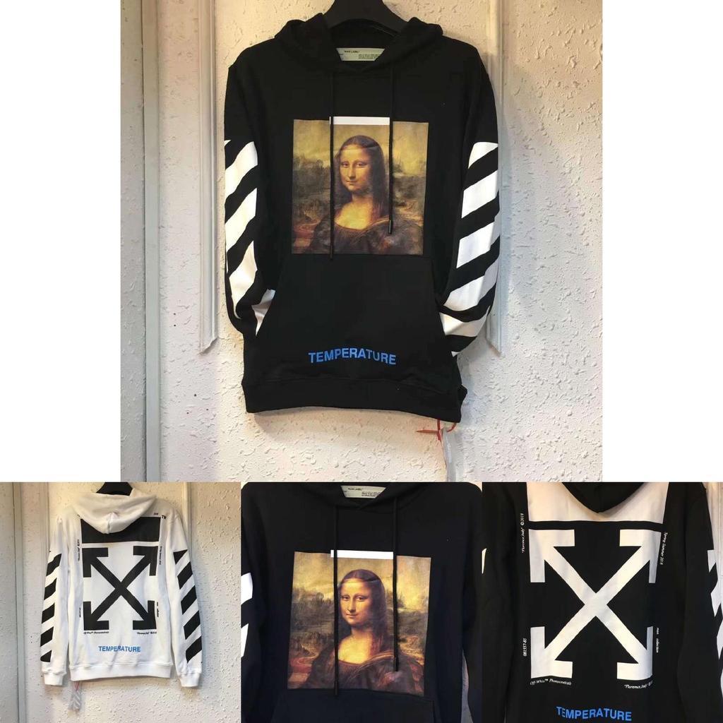 White Off Nwt Co Virgil Abloh Hoodie Plaid Hooded Religion Sweatshirt Painting