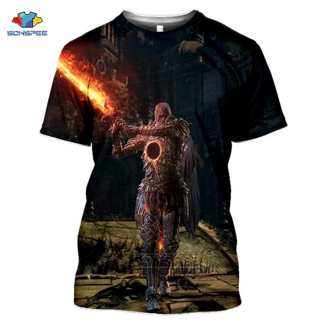 Летняя мужская футболка модная футболка с 3D принтом игра женская повседневная уличная одежда крутой спортивный топ