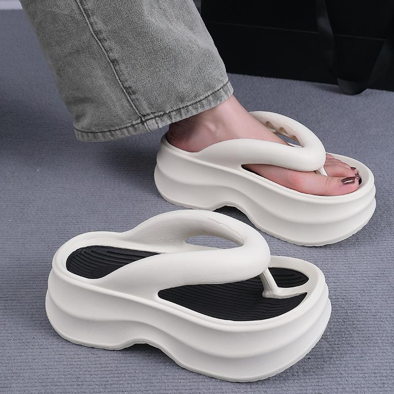 Мода 2025 Новое поступление Платформа Шлепанцы Женские Летние Тапочки Женские Туфли на Высоком Каблуке Разноцветные Мягкая Подошва Девушки Пляжные Уличные Слайды