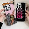 Чехол для телефона Girl Boss Lady Pink Soft для iPhone 15 16 17 Pro Max 17Air 16E 14 Plus 13 12 Mini Ударопрочный Чехол Задняя Панель