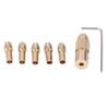 7Pcs Mini Electric Grinder Chuck 4 Jaw Brass Drill Chuck for Mini Electric Drills Electric Grinders