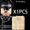 MOC WW2 German Military Soldiers Figures Building Blocks Officer Army Infantry Cap Map Printed Tiles Bricks Toys Boys Gift