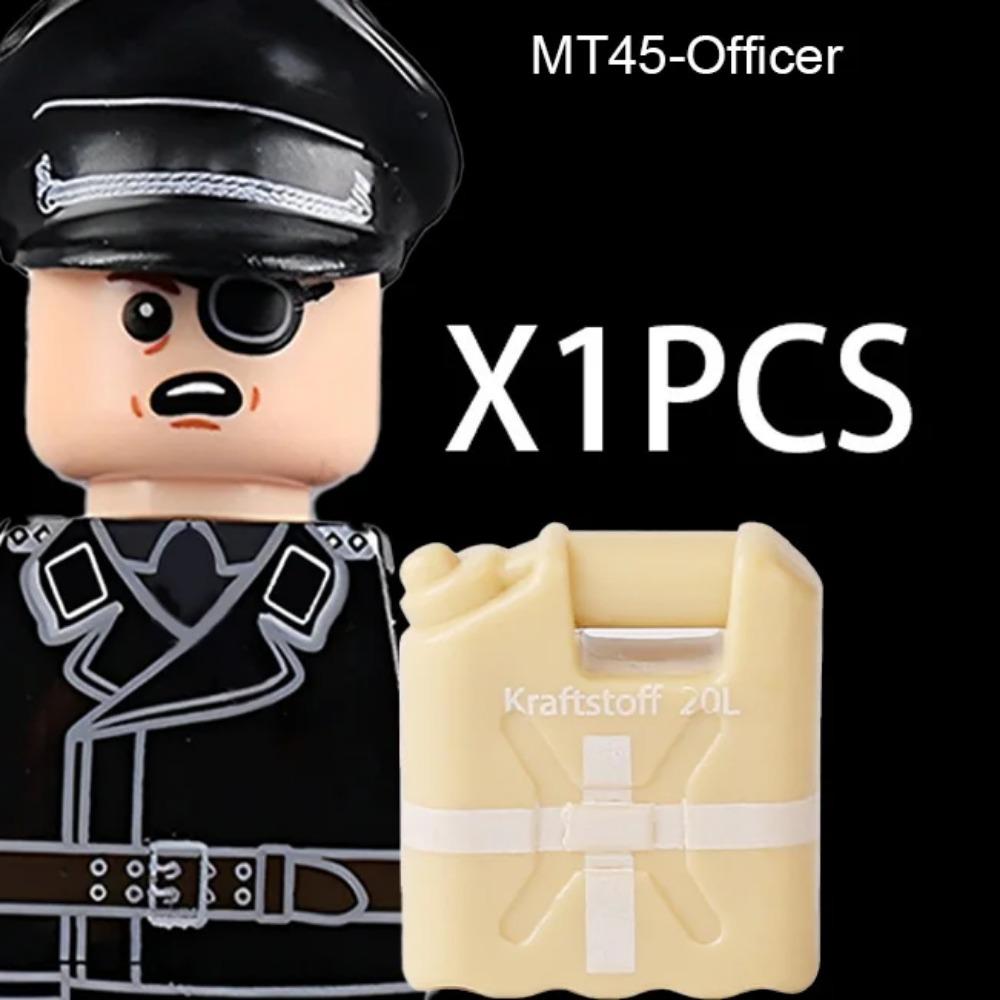 MOC WW2 German Military Soldiers Figures Building Blocks Officer Army Infantry Cap Map Printed Tiles Bricks Toys Boys Gift