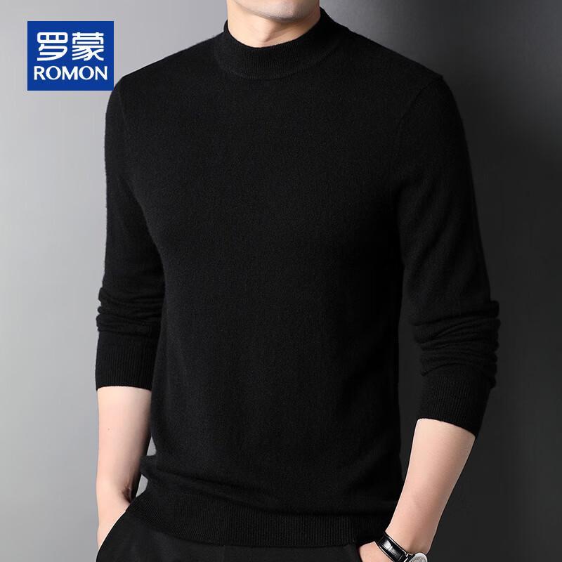 ROMON Мужской толстый пуловер с полуворотником из чистого кашемира