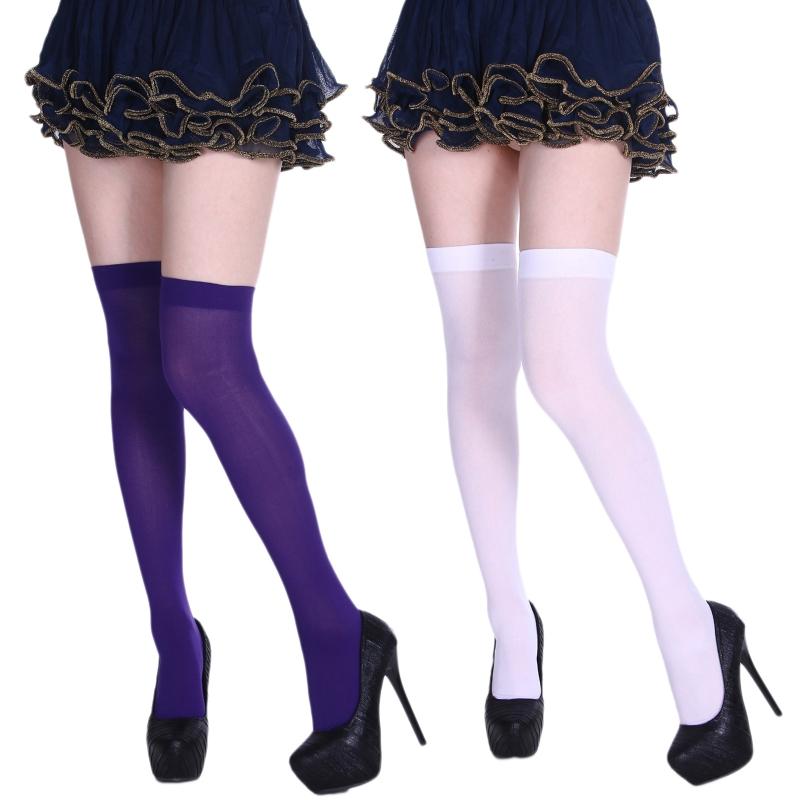 Extra Long Socks Thigh High Tube Cotton Socks Extra Long Boot Stockings for Women Solid Color Over Knee Stockings
