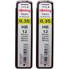 Механический карандаш Rotring Tikky, стержни 0,35 мм HB, 12 стержней