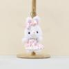 Cute Plush Bunny Doll Keychain Accessory Soft Pp Cotton Adorable Rabbit Figurine In Colorful Dress
