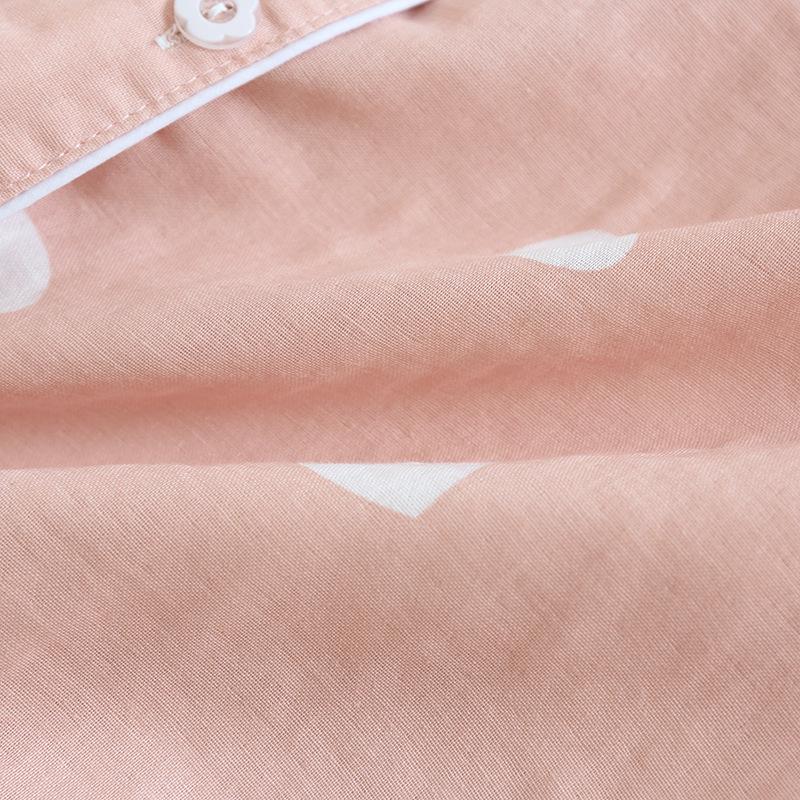 Женский пижамный комплект из чистого хлопка, три предмета: Топ с коротким рукавом, длинные брюки и шорты для летней и весенне-осенней домашней одежды.