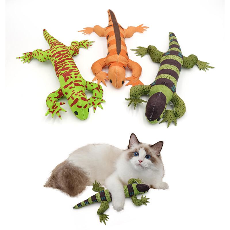 Cat Interactive Toy Bite Resistant Simulation Lizard Catnip Plush Chew Toy For Kitten Cats