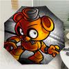Five Nights at Freddy's Print Automatic Umbrella, 8 Rib Iron Frame, Plastic Handle, Suitable for Outdoor Travel &Daily , Ideal Gift