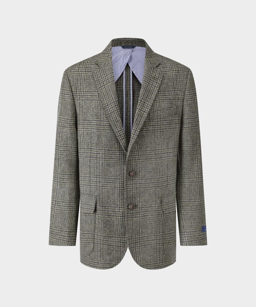 Brooks Brothers Abraham Moon Tweed Check Jacket (Olive) (Bbjsmmf403)