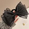 Women's Retro Bow Grip Clip Ponytail Braid Elegant Hair Clip Mesh Hair Claw Clip Fashion Hair Card Hair Accessories