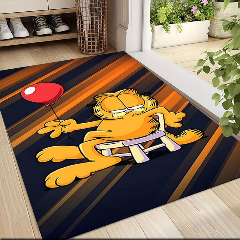 1Pc Garfield'S Cozy Nap Carpet Rug Customizable Soft Washable Antislip Home Living Room Sofa Mats Personalized Rug 091776