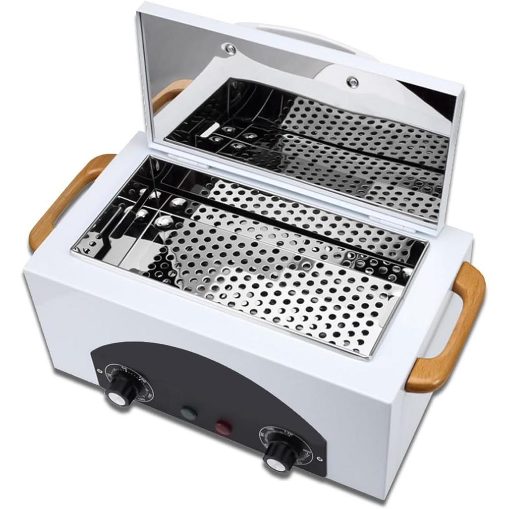 300 Вт Высокотемпературный металлический ящик для очистки инструментов с таймером SPA Маникюр Педикюр Салон Парикмахерская Автоклавы Стерилизаторы для Различных Beauty Волос Ногтей (белый)