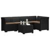 5 Seater Garden Sofa with Cushions Rattan Look PP Anthracite