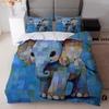 Ground Digital Print Red Rose Butterfly Soft Quilt Cover