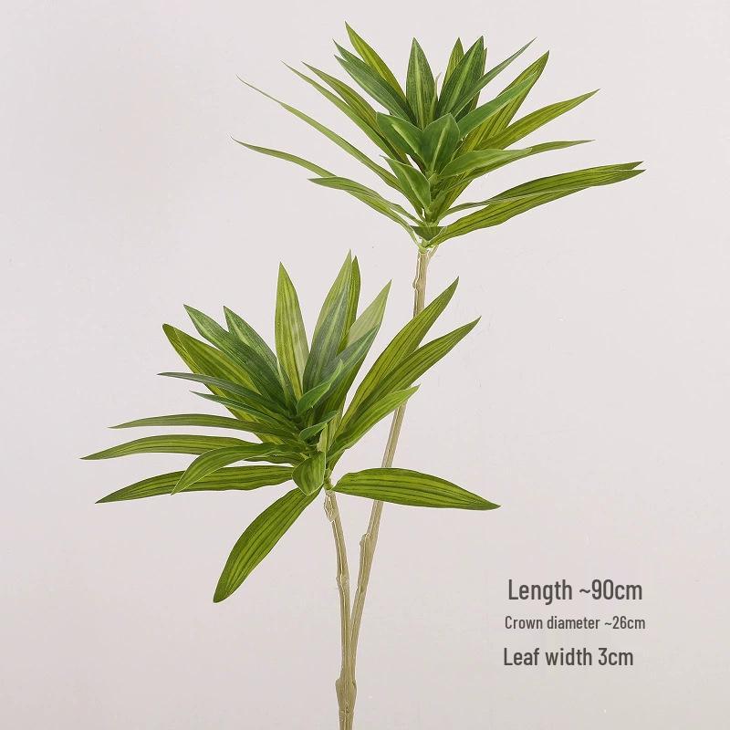 Triple-Stem Artificial Lucky Bamboo with Brazilian Wood Leaves for Living Room Decor