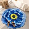 Диатомовая земля коврик для пола 3D реалистичный цветочный дизайн Нескользящий впитывающий коврик для ванной Быстросохнущий мягкий ковер