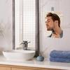2Pcs Acrylic Fogless Shower Mirror Portable Travel Anti-fog Men Shaving Makeup Mirror Shatterproof Frameless Bathroom Wall Hanging Vanity Mirror