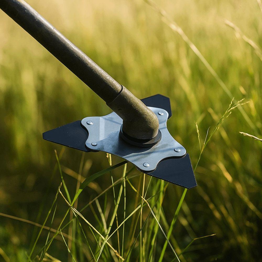 Manganese Steel Lawn Mower Blades Triangular Shape Double-sided Blades Garden Maintenance