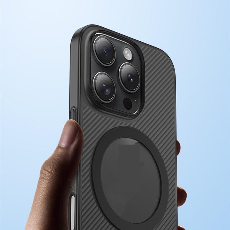 Совместимый магнитный чехол для телефона для iPhone 16, 16 Pro Max, 15 Pro, 14, 13 - Прозрачный и простой дизайн.