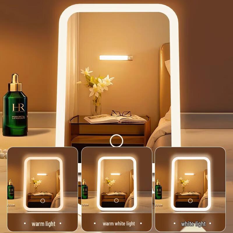 SPACEXPERT Складное портативное зеркало для макияжа со светодиодной подсветкой