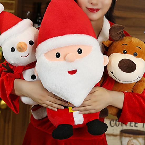 Плюшевая кукла, коллекционная мультяшная, износостойкая, милая плюшевая кукла Санта-Клаус, снеговик, плюшевая игрушка, милая плюшевая кукла для дома