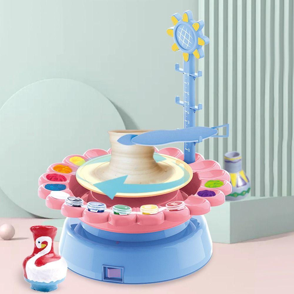 Multicolor Pottery Shaping Machine Toy Plastic Clay Shaping Tool Kids Handmade Craft