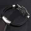 Панк-скорпион браслеты из нержавеющей стали для мужчин черные кожаные браслеты браслеты аксессуары ювелирные изделия