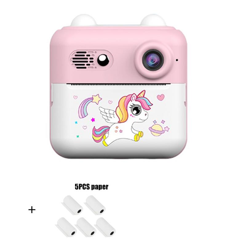 Милый детский мультяшный портативный термопринтер-камера, детская камера мгновенной печати, мини-фотокамера, цифровые камеры