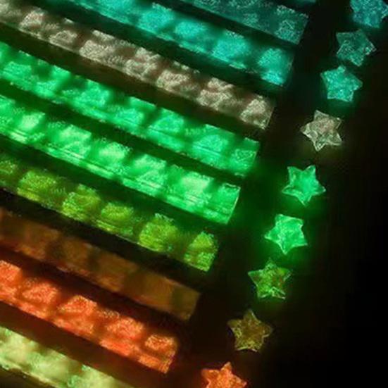 420 листов светящейся бумаги со звездами оригами, полоски разных цветов, двухсторонняя, легко складывающаяся бумага Lucky Star