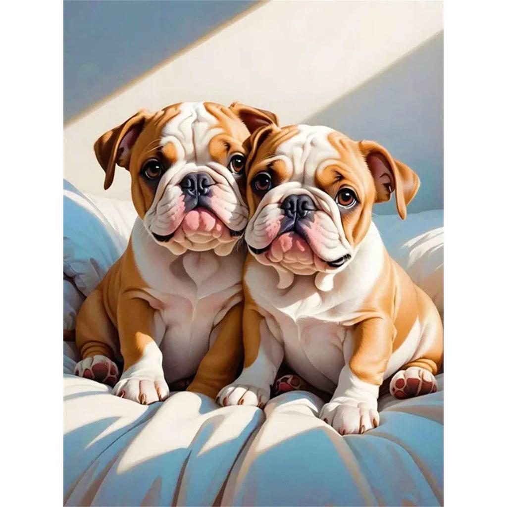 DIY Diamond Painting Cute Puppy Cross Stitch Kit Mosaic Art Diamond Painting Full Circle Diamond Home Decoration