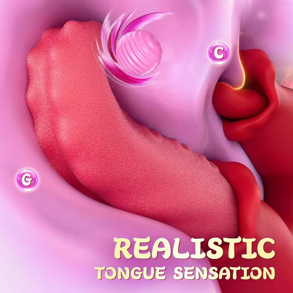 Tongue Licking Vibrator Female Powerful G-Spot Vagina Massager Dildo Thrusting Swing Clitoris Stimulator Women Sex Toy for Adult