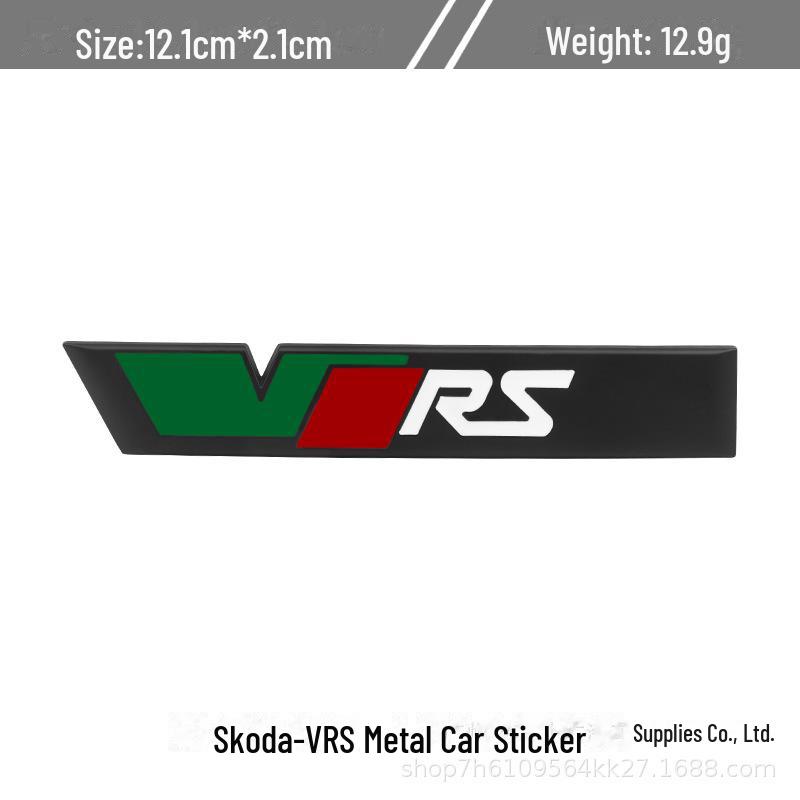 Compatible with Volkswagen Skoda Octavia/Fabia RS: VRS Grille/Fender/Metal Tail Logo and Body Sticker