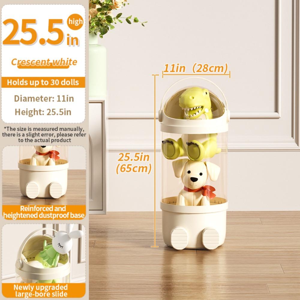 Прозрачный ящик для хранения кукол Пластиковое ведро для хранения Новый органайзер для мягких кукол для детей