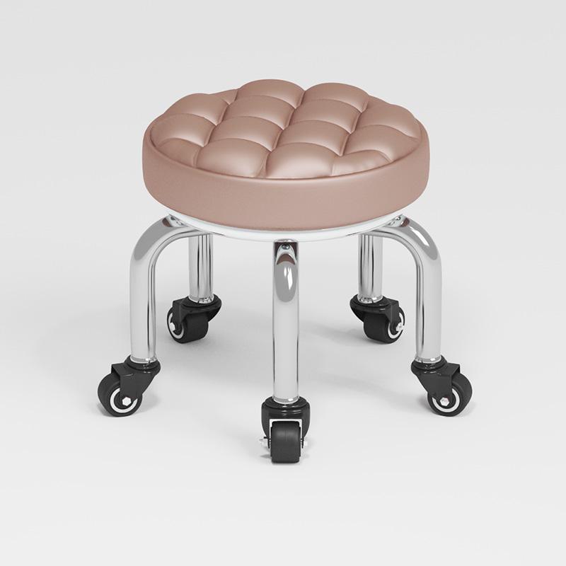 Бесшумный бытовой низкий табурет на колесах - Многоцелевой для переобувания, передвижения ребенка и уборки пола