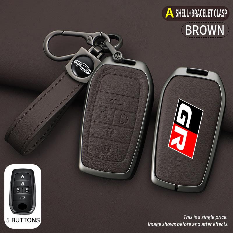 Zinc Alloy Car Smart Remote Key Fob Case Cover Protector TY42 Shell For Toyota Vellfire Alphard 30 Series GR Noah Esquire Harrier