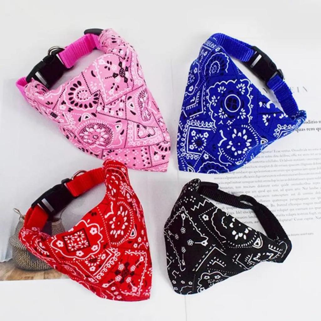 Pet Bib Bandana Collar Scarf for Dogs and Cats Adjustable Triangular Bandage Pet Saliva Towel Stylish Decoration