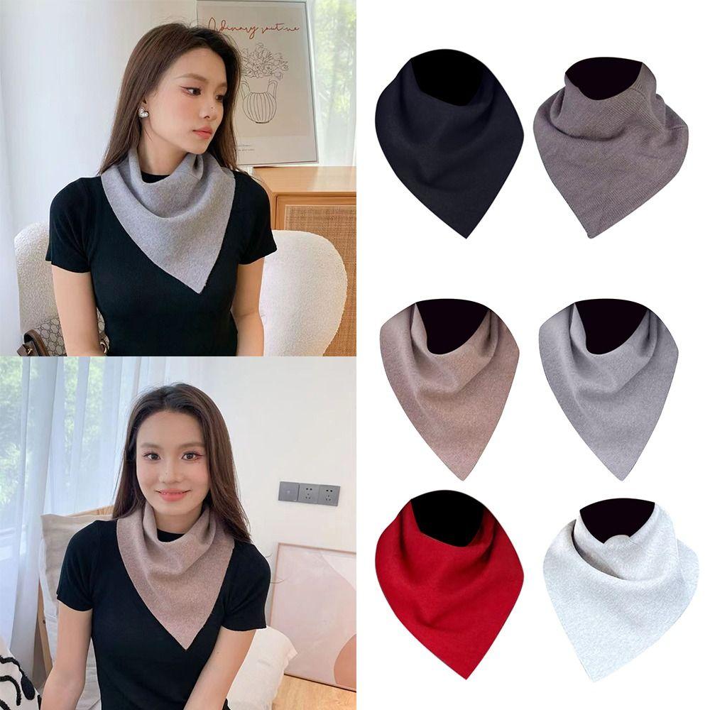 Ветрозащитный Треугольный Вязаный Шарф Утепление Зимние Шарфы Мужской Женский Шарф Снуд Воротник Труба Унисекс