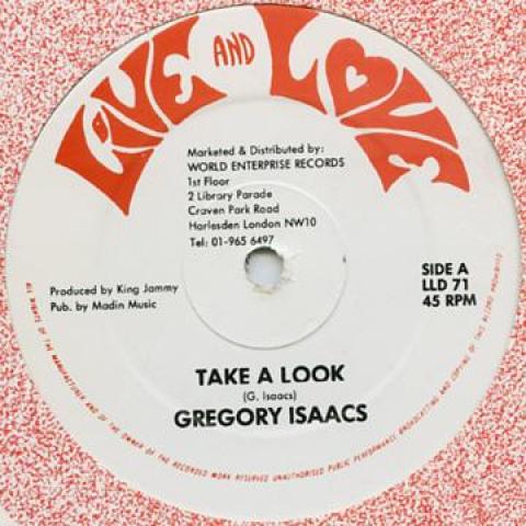 12inch Record GREGORY ISAACS - Tak A Look / Version LLD71 Live & Love 1987 Jamaica Reggae, Ska & Dub Used