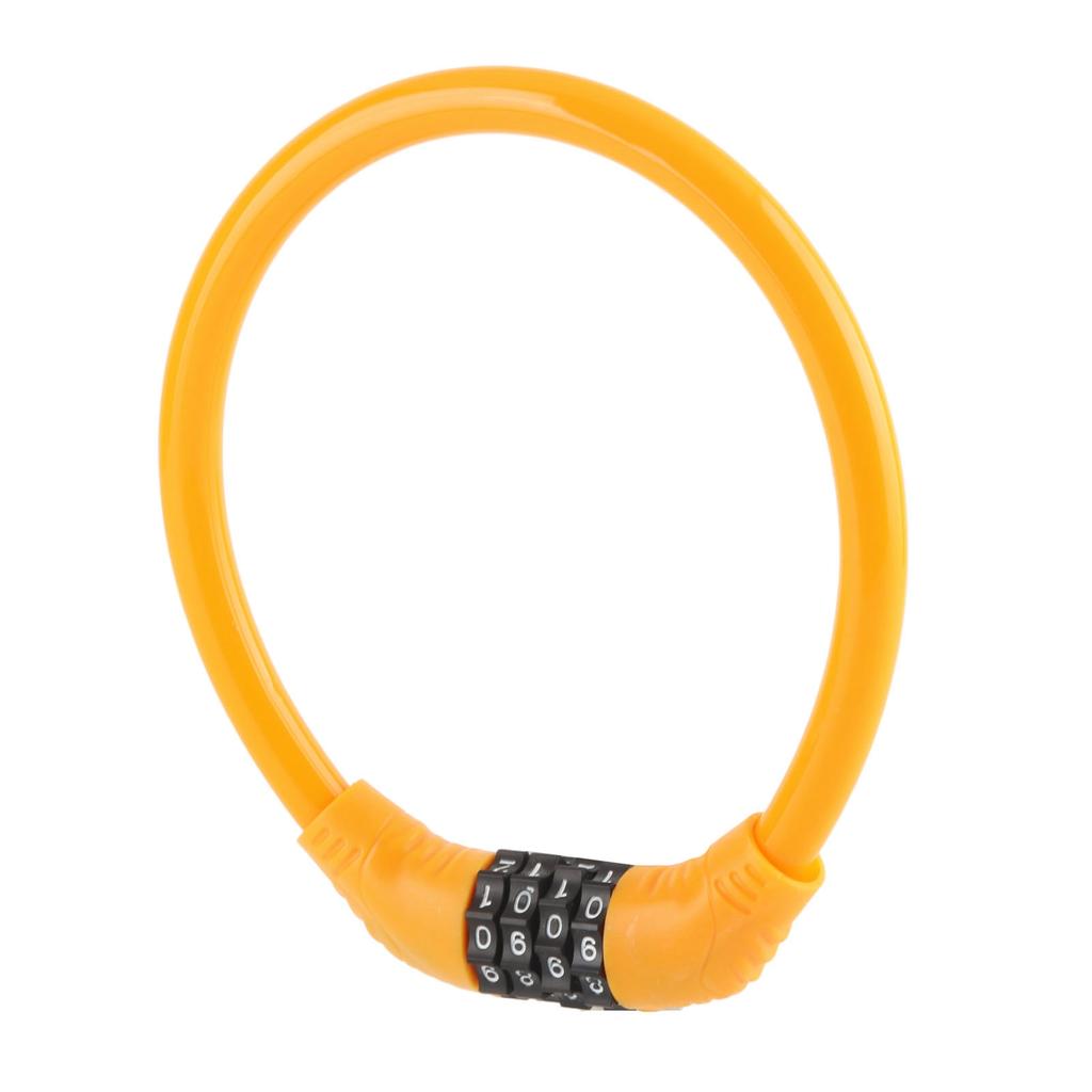 Трос для велосипедного замка повышенной безопасности 4?Велосипедные тросовые замки с цифровым номером для езды на велосипеде на открытом воздухе, оранжевый