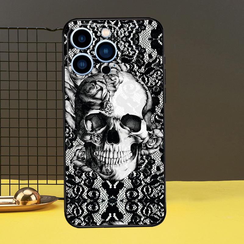Gothic Skull Case For iPhone 16 15 14 13 12 11 Pro Max X XR XS 7 8 Plus 12 13 Mini Bumper Cover
