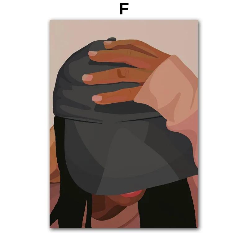 Sunny Holiday Bikini Black Woman Fashion Girl Wall Art Canvas Painting Posters Living Room Decorative Print Wall Pictures Home