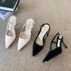G858-2 new 2025 one-word buckle sandals light mouth stiletto sexy professional high heels women pointed single shoes women