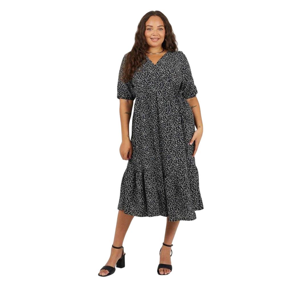 Brave Soul Womens/Ladies Leopard Print Puff Sleeve Wrap Dress