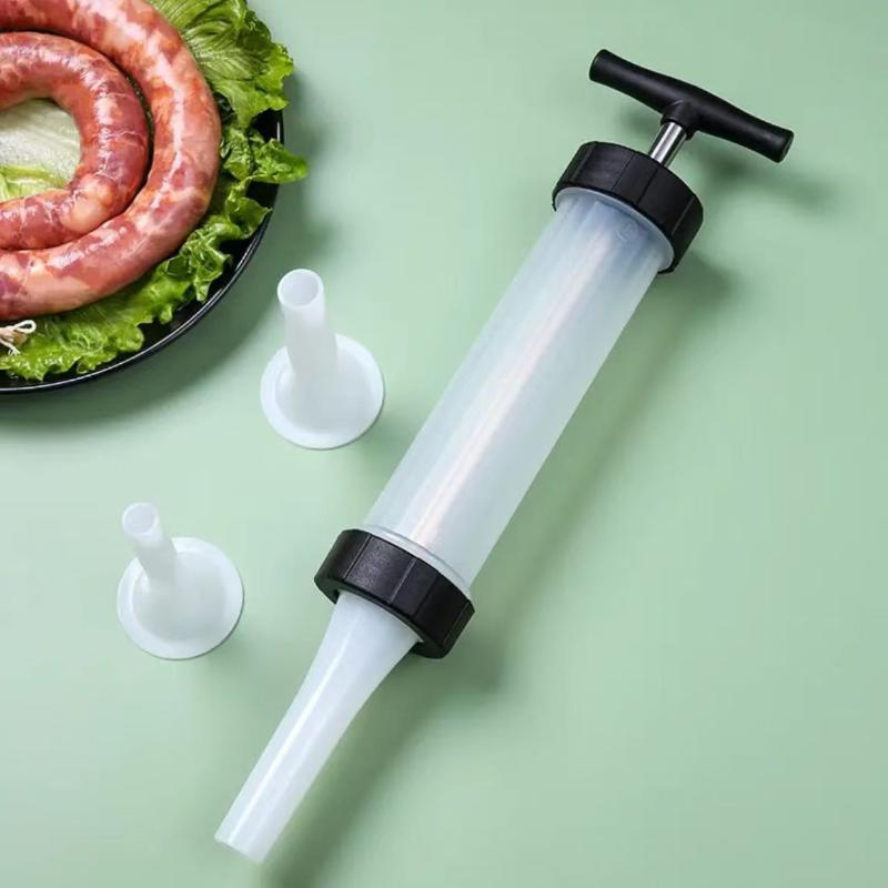 1 Set Manual Sausage Stuffer Compact Kitchen Meat Filler Machine Reusable Diy Handmade Meatball Maker Sausage Filling Tool