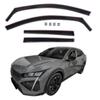 Дефлекторы воздуха - Peugeot 408 (с 2022 года) - 4 шт. - Черный тонированный акрил - Легкая сборка