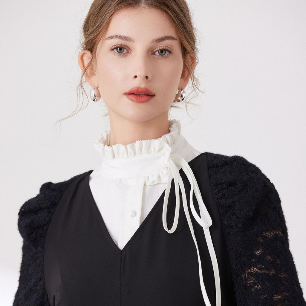 Vintage Lapel Fake Collar Female Detachable Shirt False Collar for Women Blouse Sweater Lapel Top Clothing Accessories