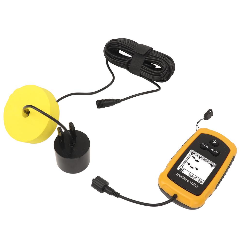 Portable Fish Depth Finder LCD Display Handheld Fish Finder 200khz Sonar Frequency Castable Kayak