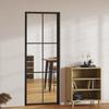 VidaXL Interior Door ESG Glass and Aluminum 76x201.5 Cm Black 151202